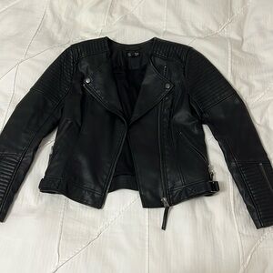 Topshop faux leather jacket